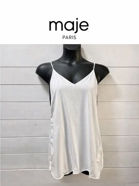 MAJE Paris – White V-Neck Camisole (Estimated Size 40 )